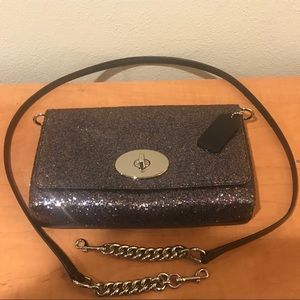 Coach glitter multi-color crossbody bag